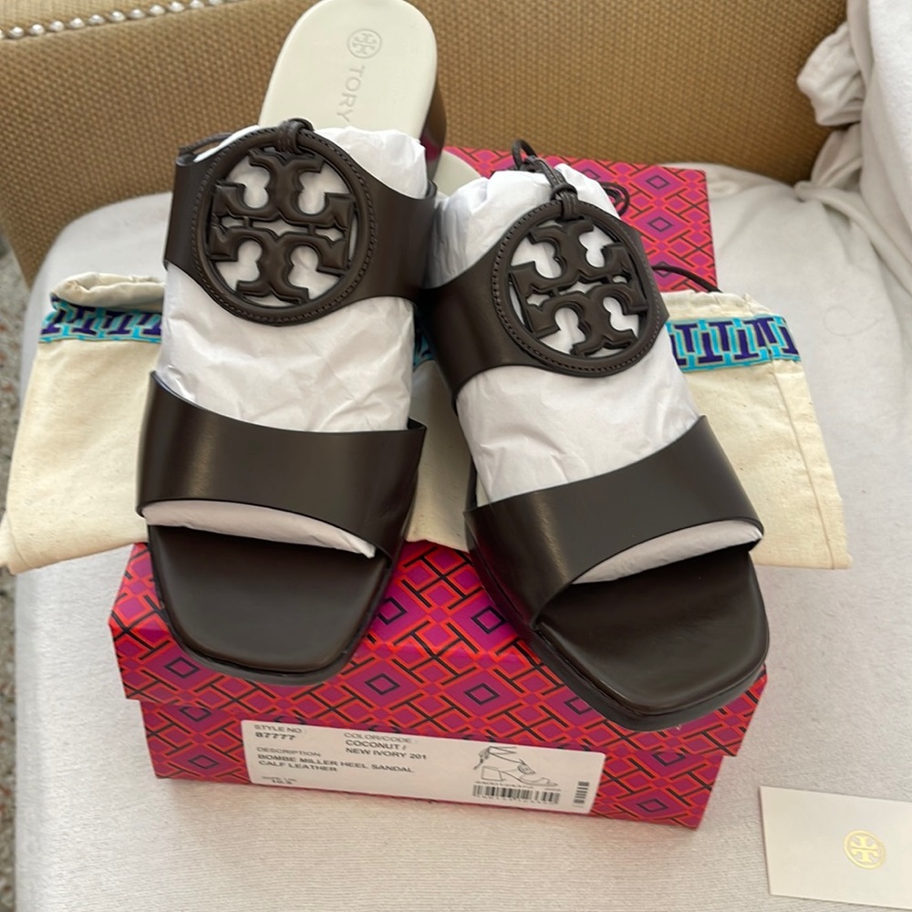 NWT TORY Burch sandal size 10 1/2 brown no returns accepted